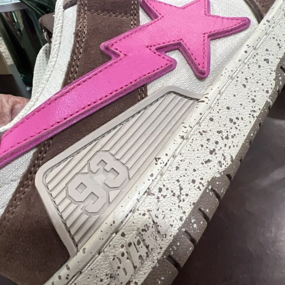 A Bathing Ape BAPE SK8 STA #6 in Brown/Pink Size Size 7